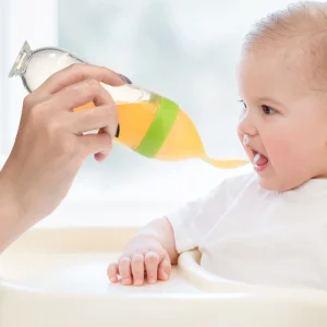 Biberon-chargeur cuillère silicone | BabySpoon-Bottle™