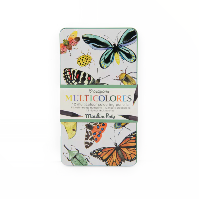 12 crayons multicolores – Tout autour du monde