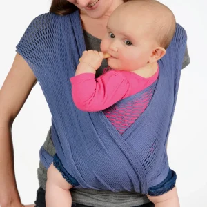 Echarpe porte-bébé BLEU, Fabriqué en France.
