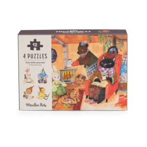 4 Puzzles Une belle journée 12 pcs – Les Minouchkas
