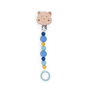 Attache-tétine bois et silicone hamster – Puce & Pilou