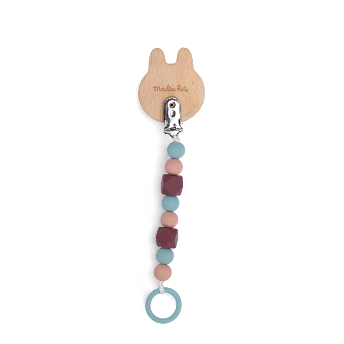 Attache-tétine bois et silicone Lapin – Après la pluie – Image 4