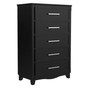 Commode 5 tiroirs bella pour chambre, java