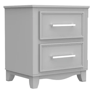 Table de nuit bella pour chambre, gris clair