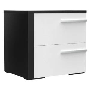 Table de nuit droite gabriella pour décoration de chambre, java & blanc