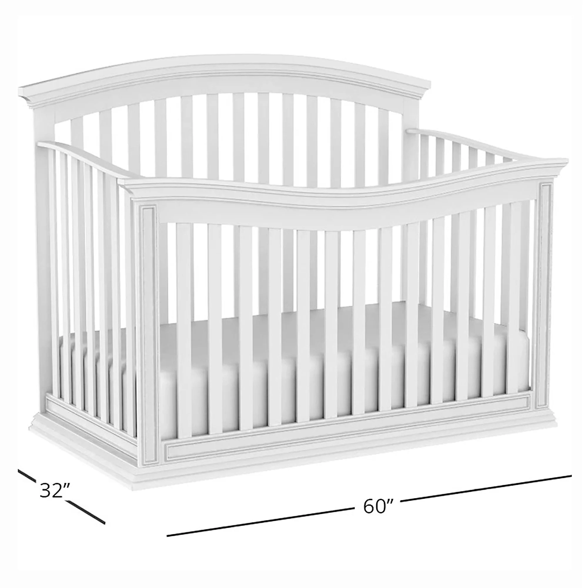 Lit de bébé évolutif helena, blanc – Image 4