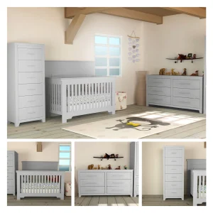 Lit bébé Karlstad - Trio collection emma- gris pâle