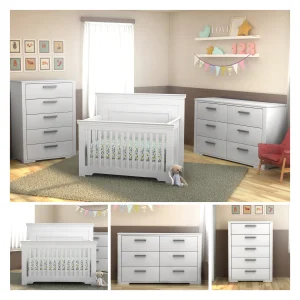 Lit bébé Karlstad - Trio collection karlstad blanc