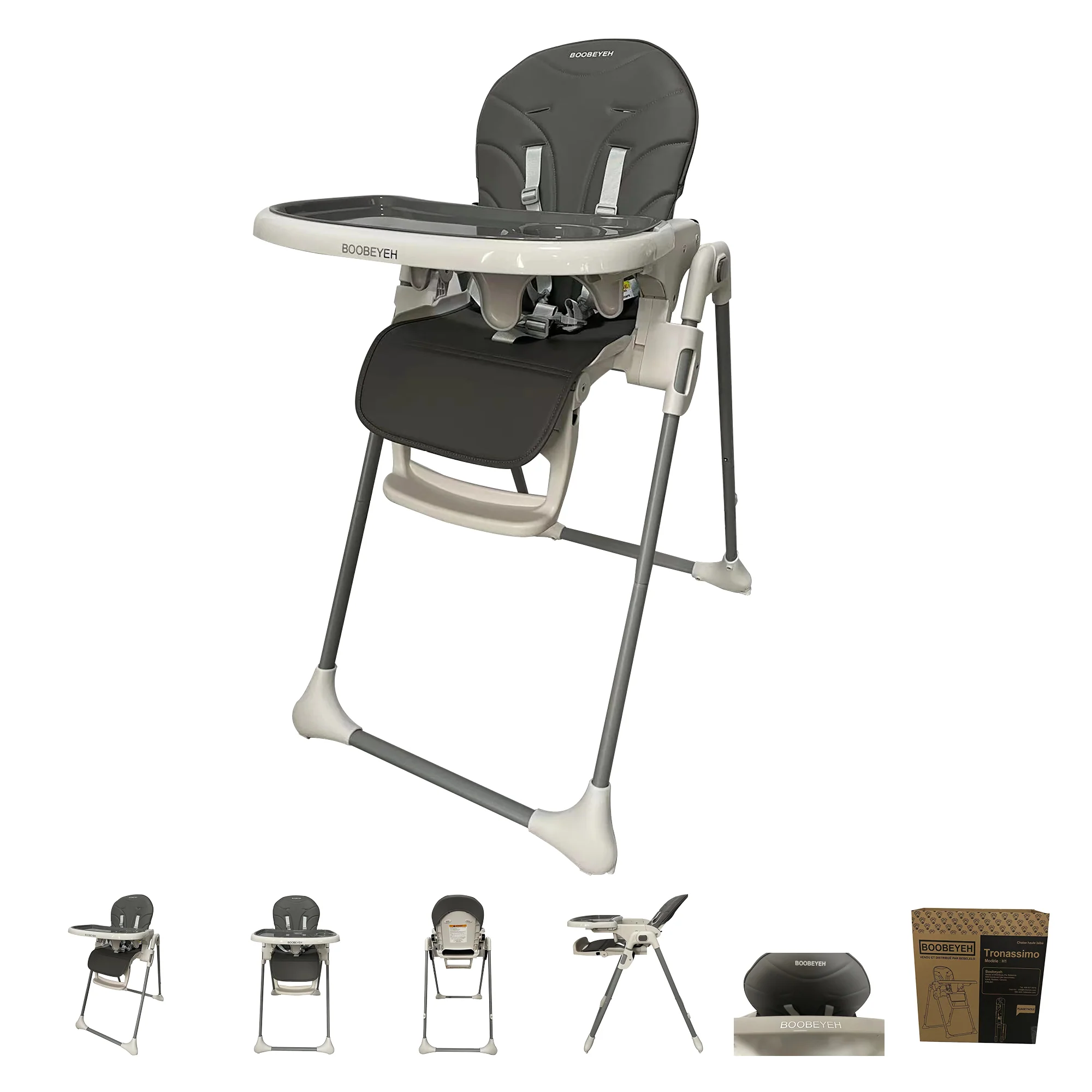 Kit complet pour chambre de bébé : poussette, lit convertible, chaise haute et matelas. – Image 7