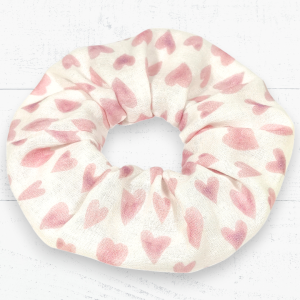 Chouchou Femme en Coton Bio – Double Gaze Certifiée GOTS avec Motif Cœurs