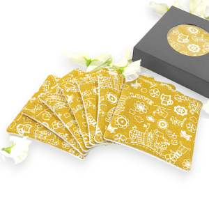 Coffret cadeau lingettes démaquillantes réutilisables en coton bio – City Moutardes