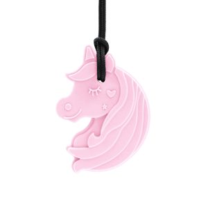 Collier de mastication Licorne – Rose clair – Souple