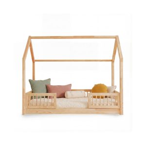 Lit cabane au sol Stockholm 90×190 cm – Accès central