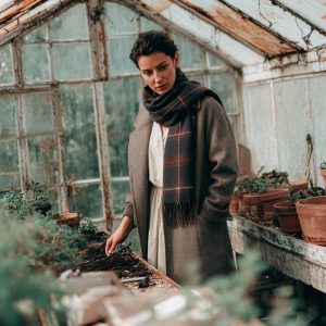 Echarpe tartan en laine d'agneau