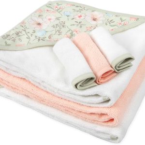 Coffret Bain Bébé – Lot de 6 Pièces en Éponge Ultra Douce 100%coton