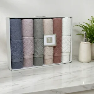 Coffret 6 Serviettes de Bain BELINDA TRENDY – Luxe & Confort