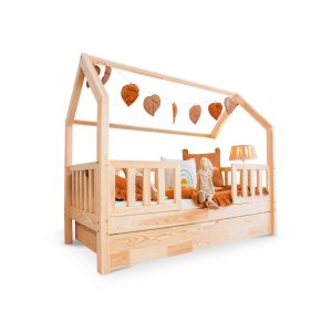 Lit cabane Oslo gigogne 90×190 cm – Accès central