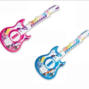 Guitare Électronique pour Enfants – Lumières et Sons – Modèles Rose ou Bleu*
