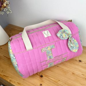 Louison le sac polochon enfant gaze bonbon et liberty michelle citron