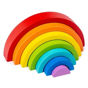 arc-en-ciel en bois montessori
