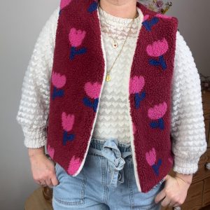 NOUVEAU ! Le gilet Albane sherpa tulipes