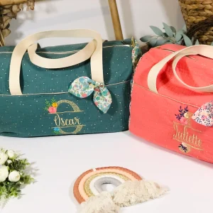 Louison le sac polochon corail ou eucalyptus