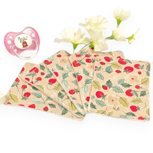 Lingettes bébé lavables en coton bio – lot 5 pièces réutilisables et écologiques