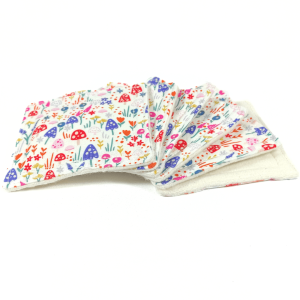 Lingettes démaquillantes Bio Champignon – Réutilisables, coton GOTS ultra-doux pour un démaquillage naturel