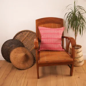 Capiz rouge No.1, housse de coussin binakul