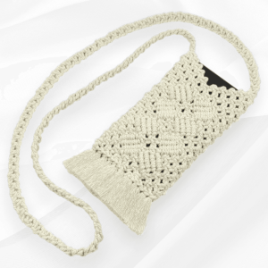 Pochette bandoulière en macramé pour téléphone portable – Élégance et praticité