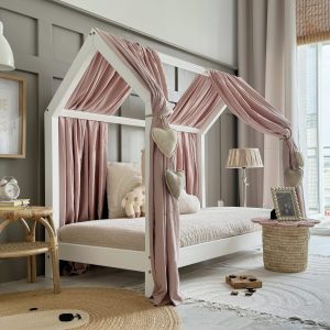 Ciel de lit Cabane A – Rose