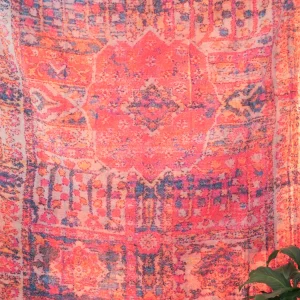 Vintage tapestry kantha, couvre-lit  coton brodé à la main