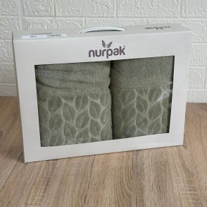 Coffret 2 draps de bain Nurpak – 100% coton