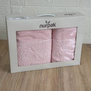 Coffret 2 draps de bain Nurpak – 100% coton