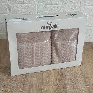 Coffret 2 draps de bain Nurpak – 100% coton