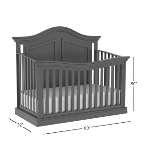 Lit de bébé évolutif verona, Gris foncé