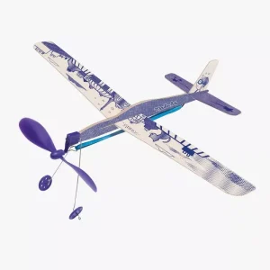 Avion bleu à élastique