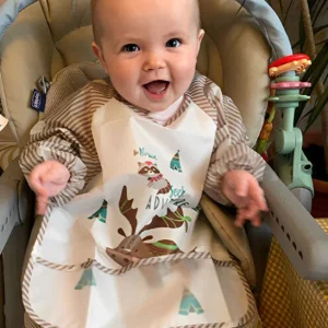 Bavoir bébé imperméable à manche longue