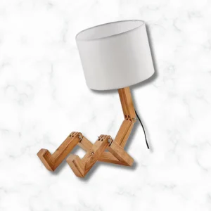 bois lampe de chevet Robot