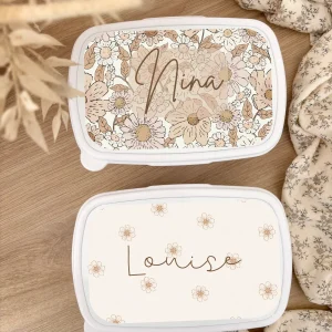 Boîte à goûter fleurie