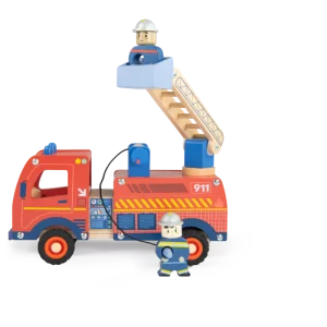 Camion de pompier en bois