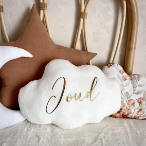 Coussin nuage minimaliste en gaze