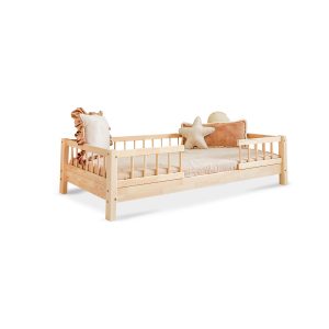 Lit enfant en bois Éden avec barrière – Accès central