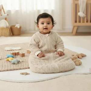 Gigoteuse Bébé Hiver Manches Longues en Peluche Douce 1–9 Mois | Elunéa™
