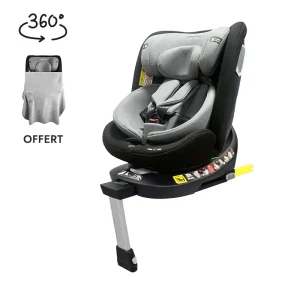 ADVANCE Siège-auto I-SIZE/ISOFIX XT 360° 40-150cm - Noir/Gris + couverture polaire offerte