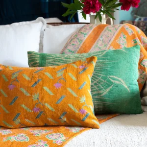 Clementine,  Kantha Vintage housse de coussin