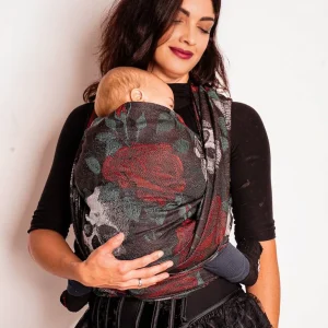 Écharpe de portage Crânes n´roses