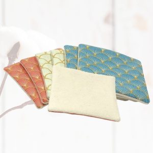 Lingettes démaquillantes éventails en coton biologique GOTS – Réutilisables, douces & écoresponsables