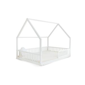 Lit cabane double Oslo 140×200 cm – Blanc