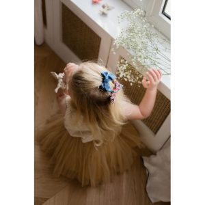 Barrette mini retro – bleu pop